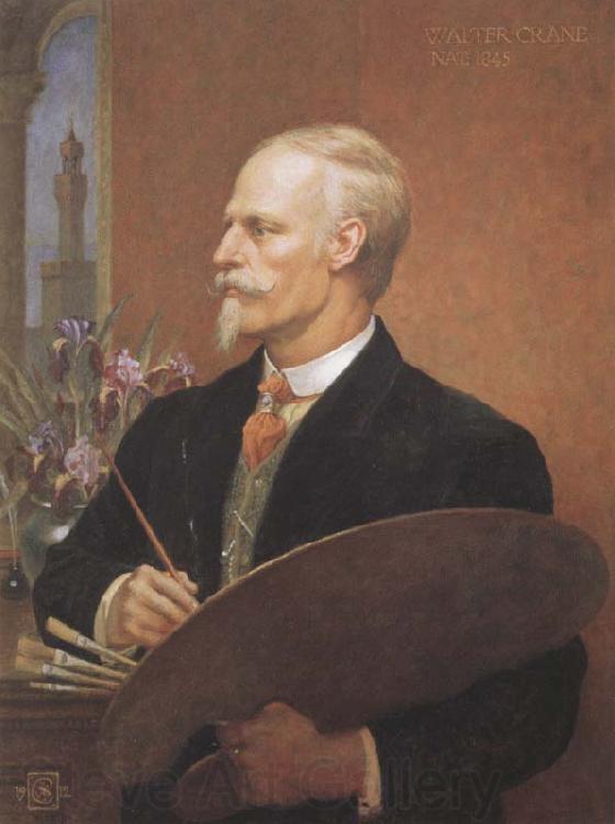 Walter Crane Self-Portrait Norge oil painting art